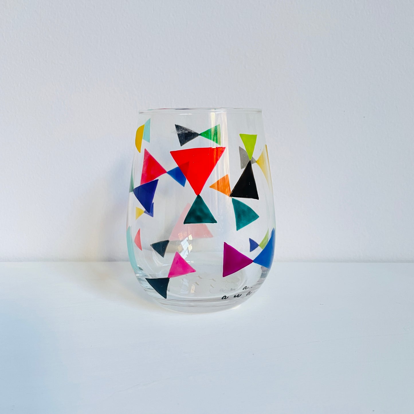 D / Stemless Wine Glass / Ribbon1