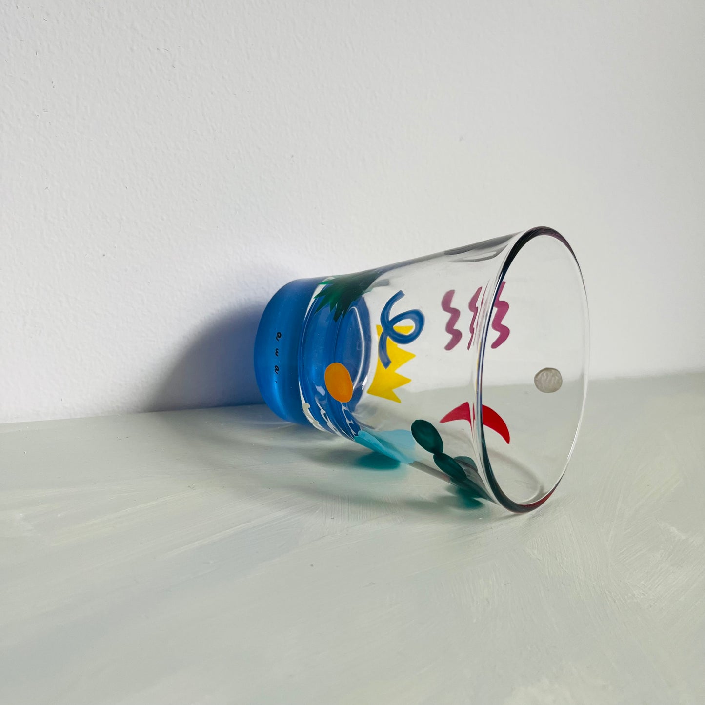 1 / Old-Fashioned Glass /Geometric Pattern (Blue)