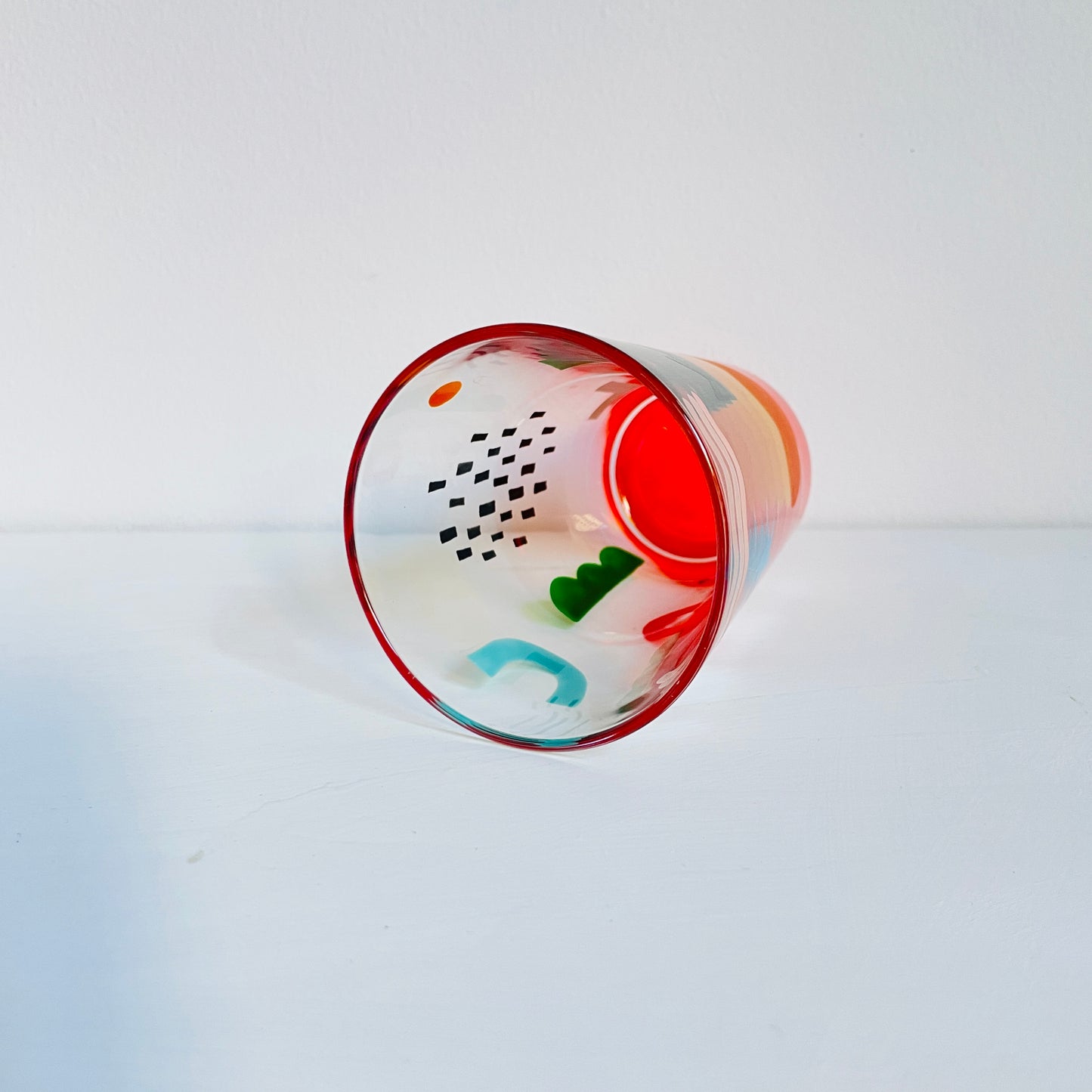 A / Water Glass / Geometric (red)
