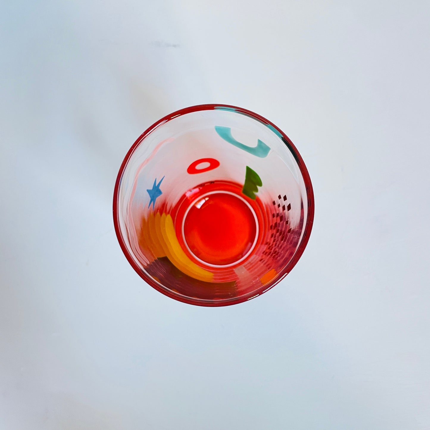 A / Water Glass / Geometric (red)