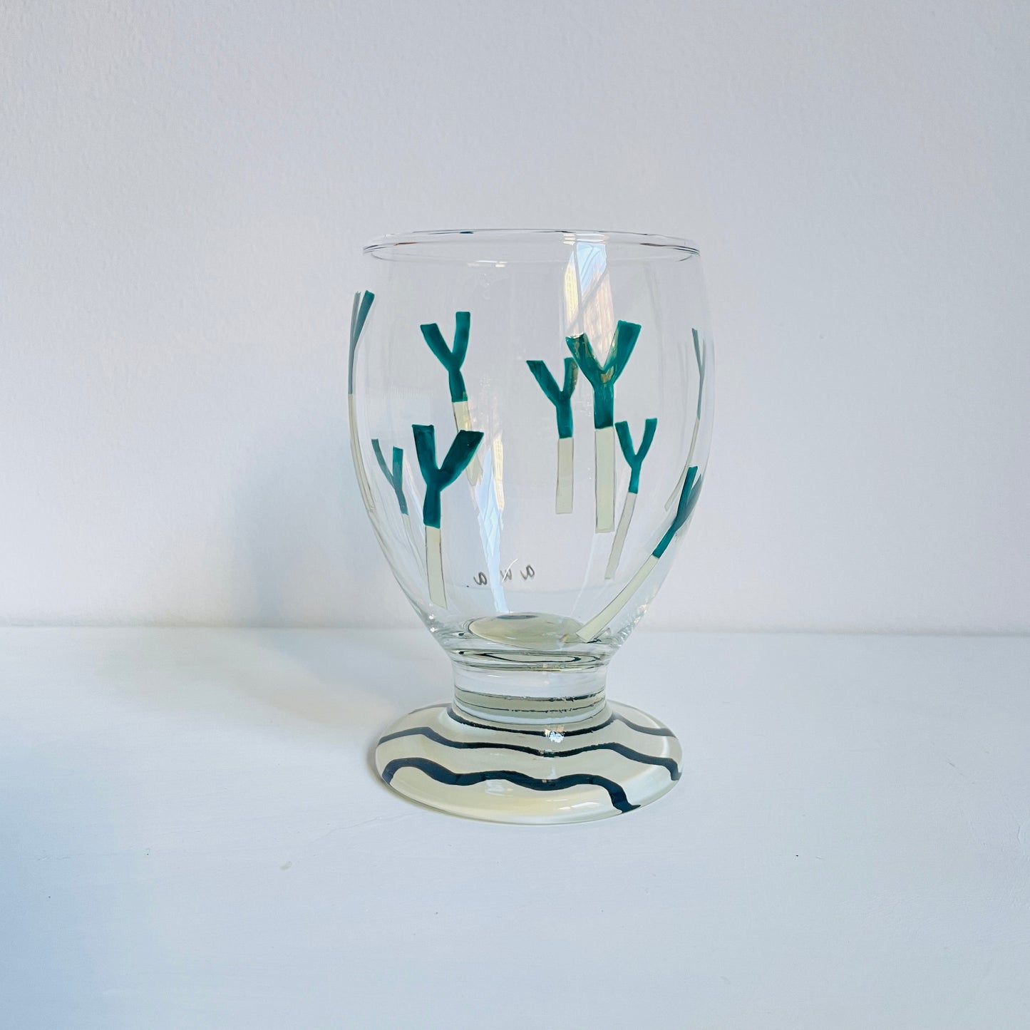 C / Goblet Glass / The Leek (Wavy Stripes)