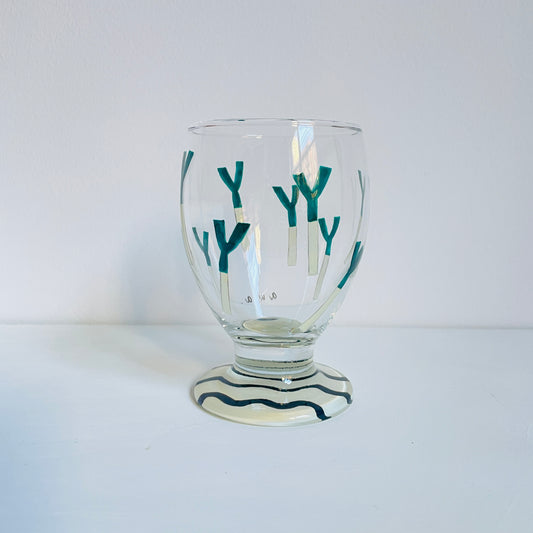 C / Goblet Glass / The Leek (Wavy Stripes)