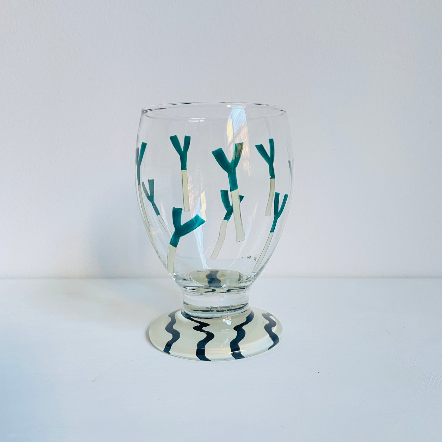 C / Goblet Glass / The Leek (Wavy Stripes)