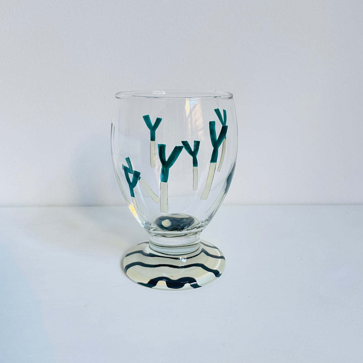 C / Goblet Glass / The Leek (Wavy Stripes)