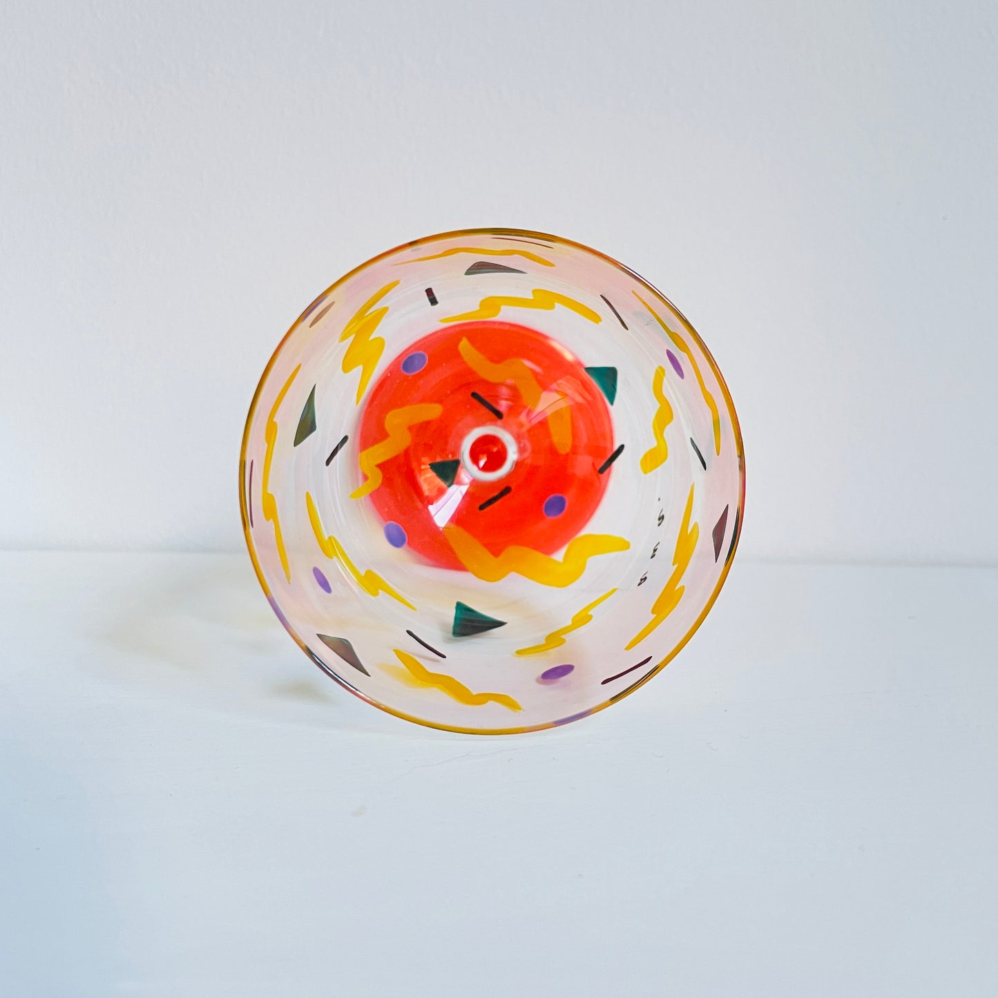E / Wine Glass / Wavy (vermilion)