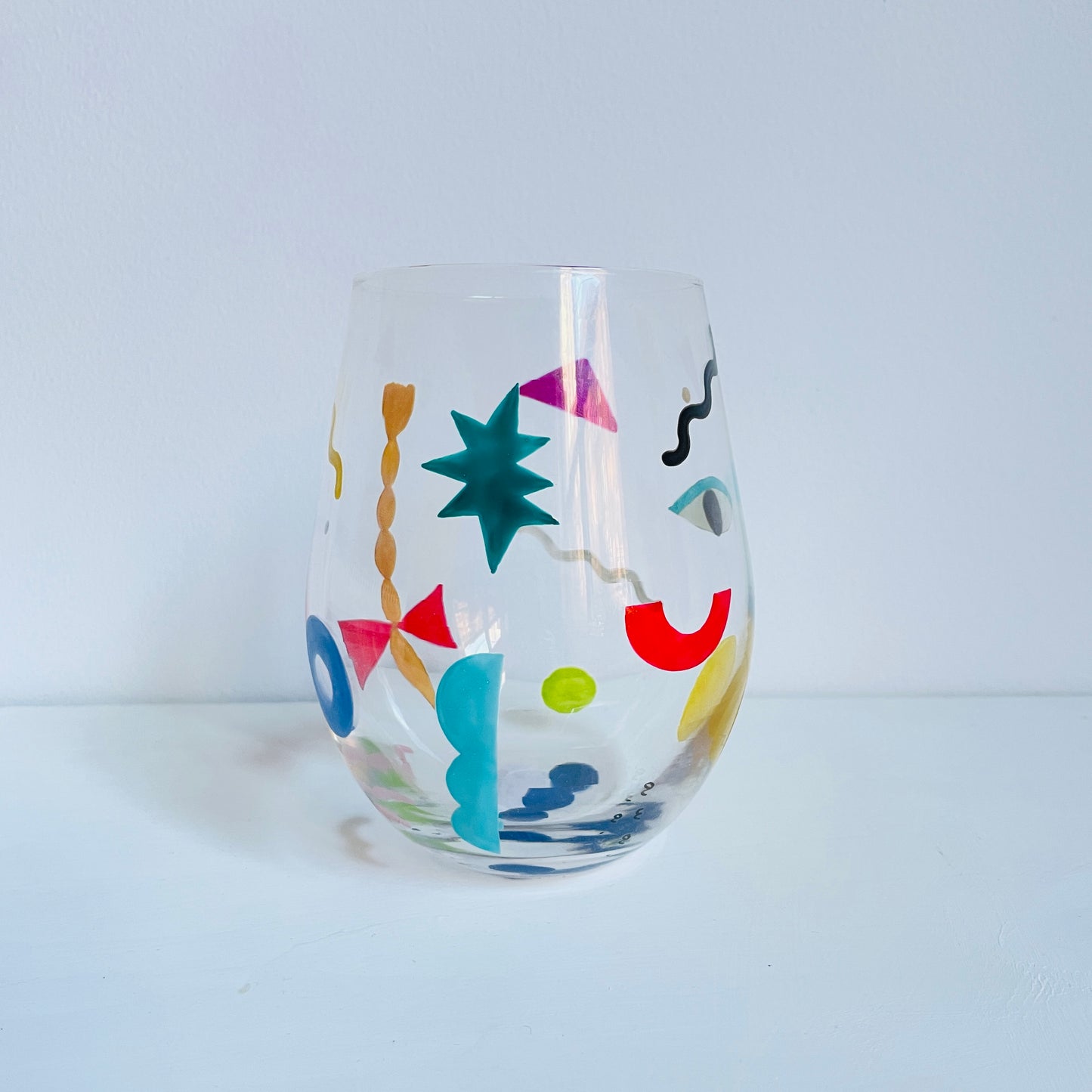 K / Stemless Wine Glass Large / Braid and Eye