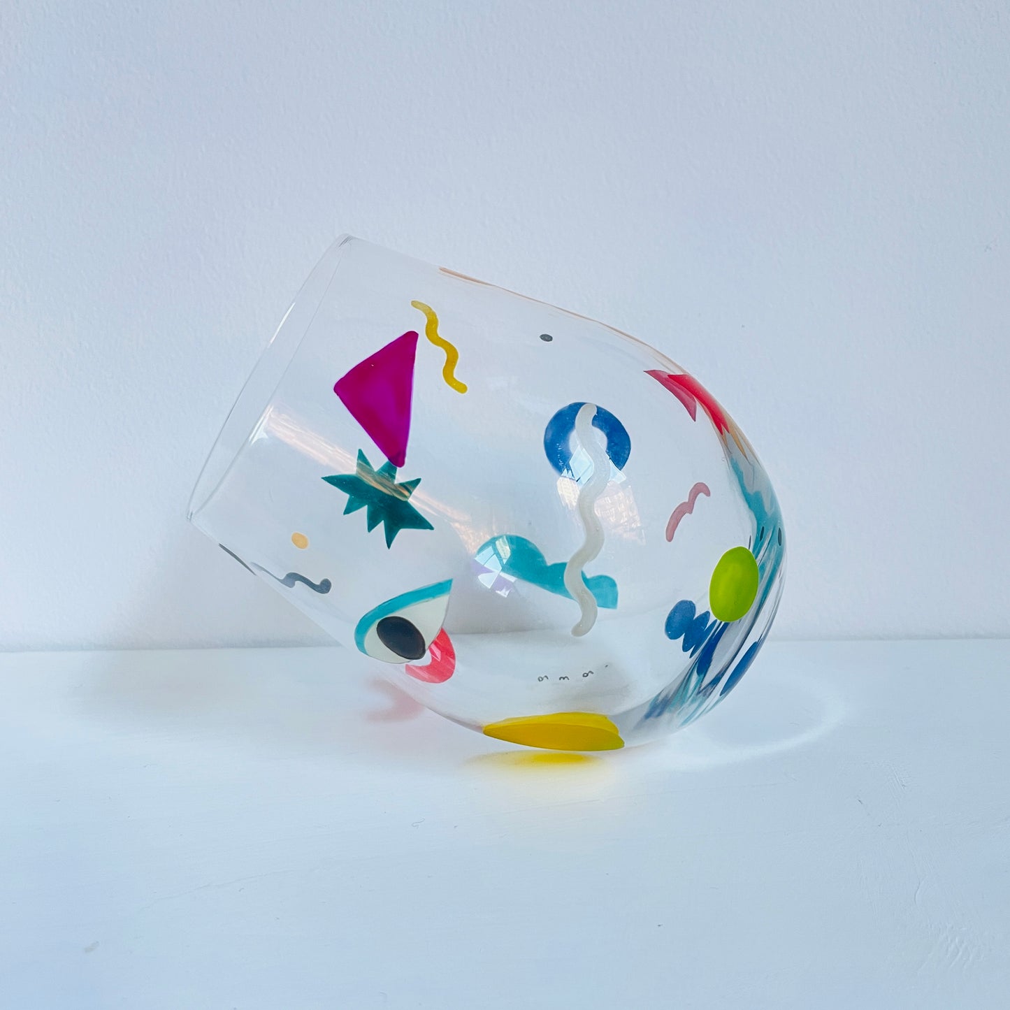 K / Stemless Wine Glass Large / Braid and Eye