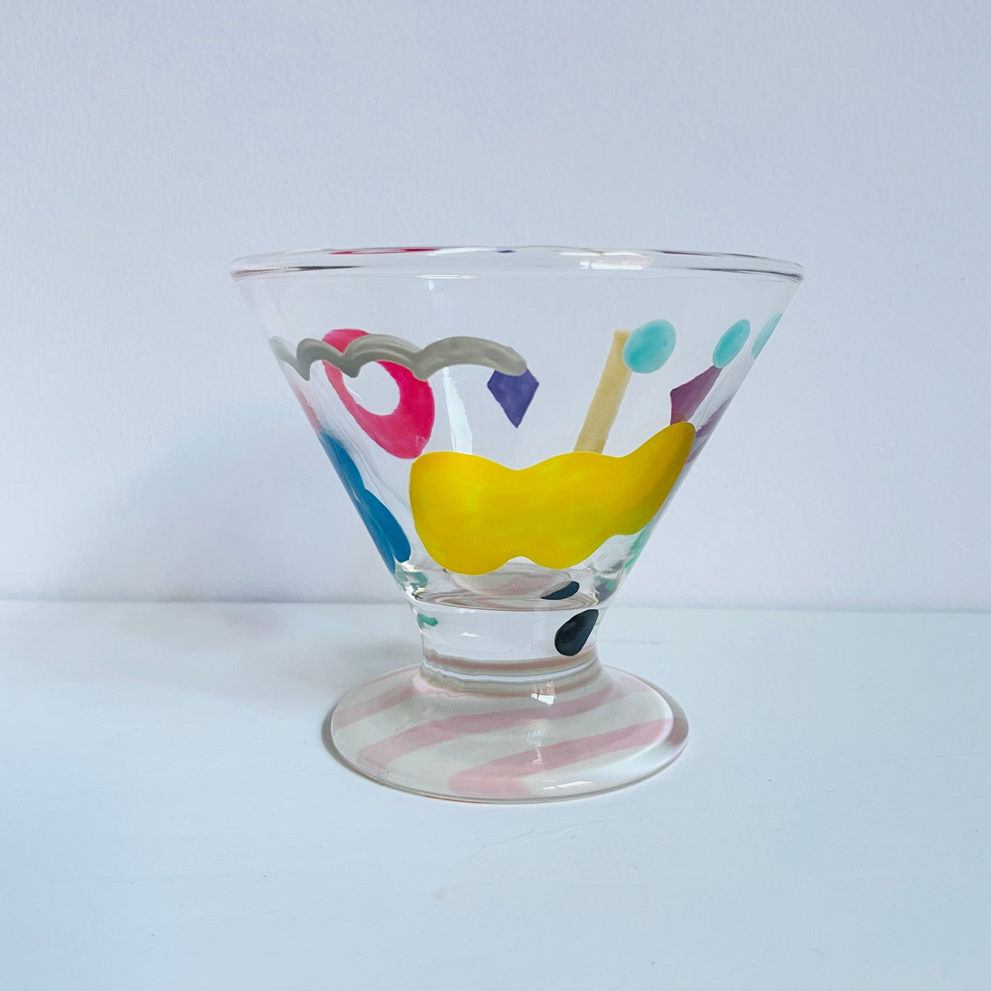 J / Dessert Glass / Geometric (stripe)