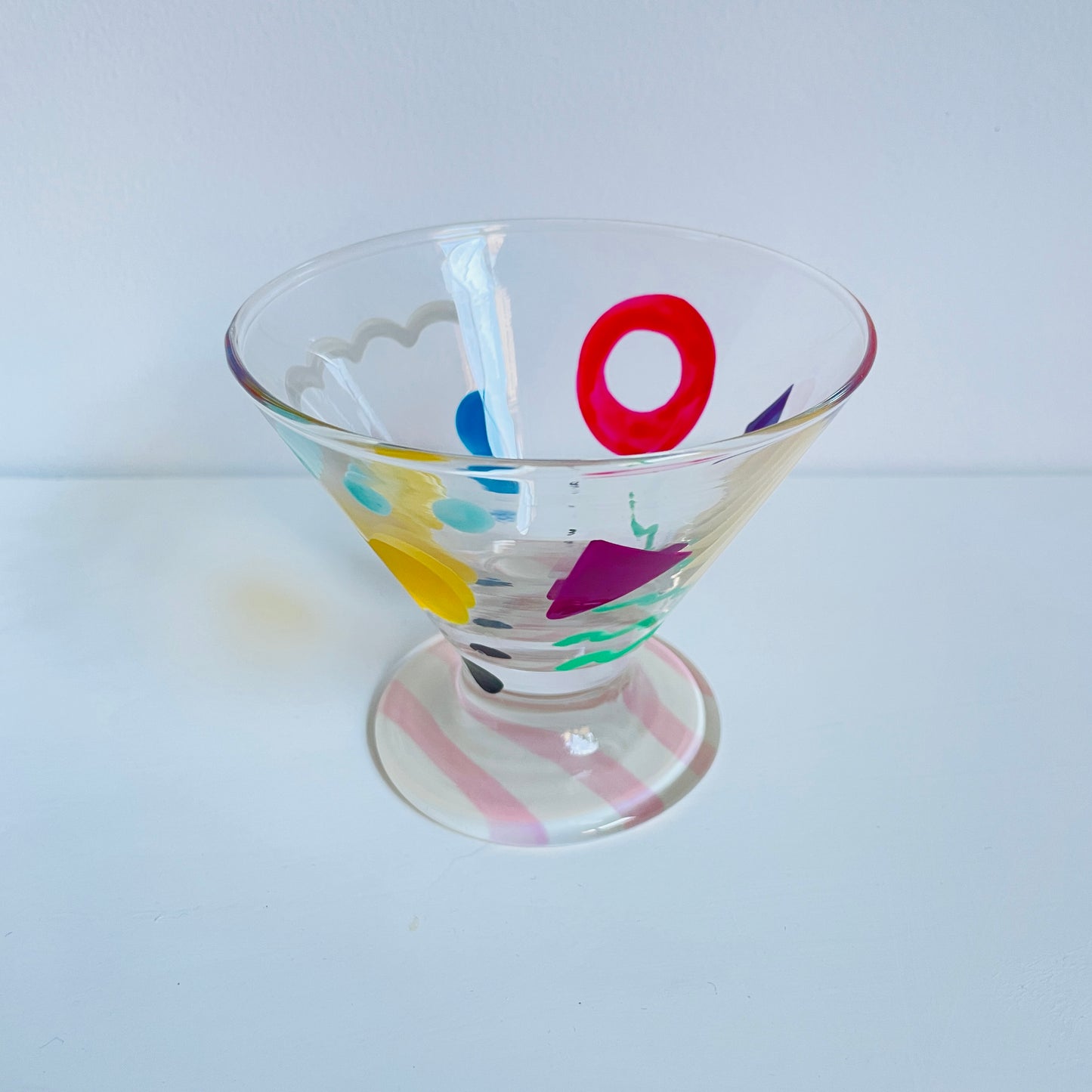 J / Dessert Glass / Geometric (stripe)
