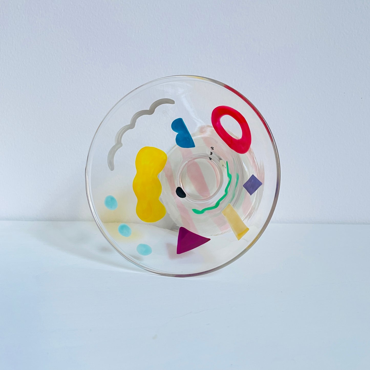 J / Dessert Glass / Geometric (stripe)