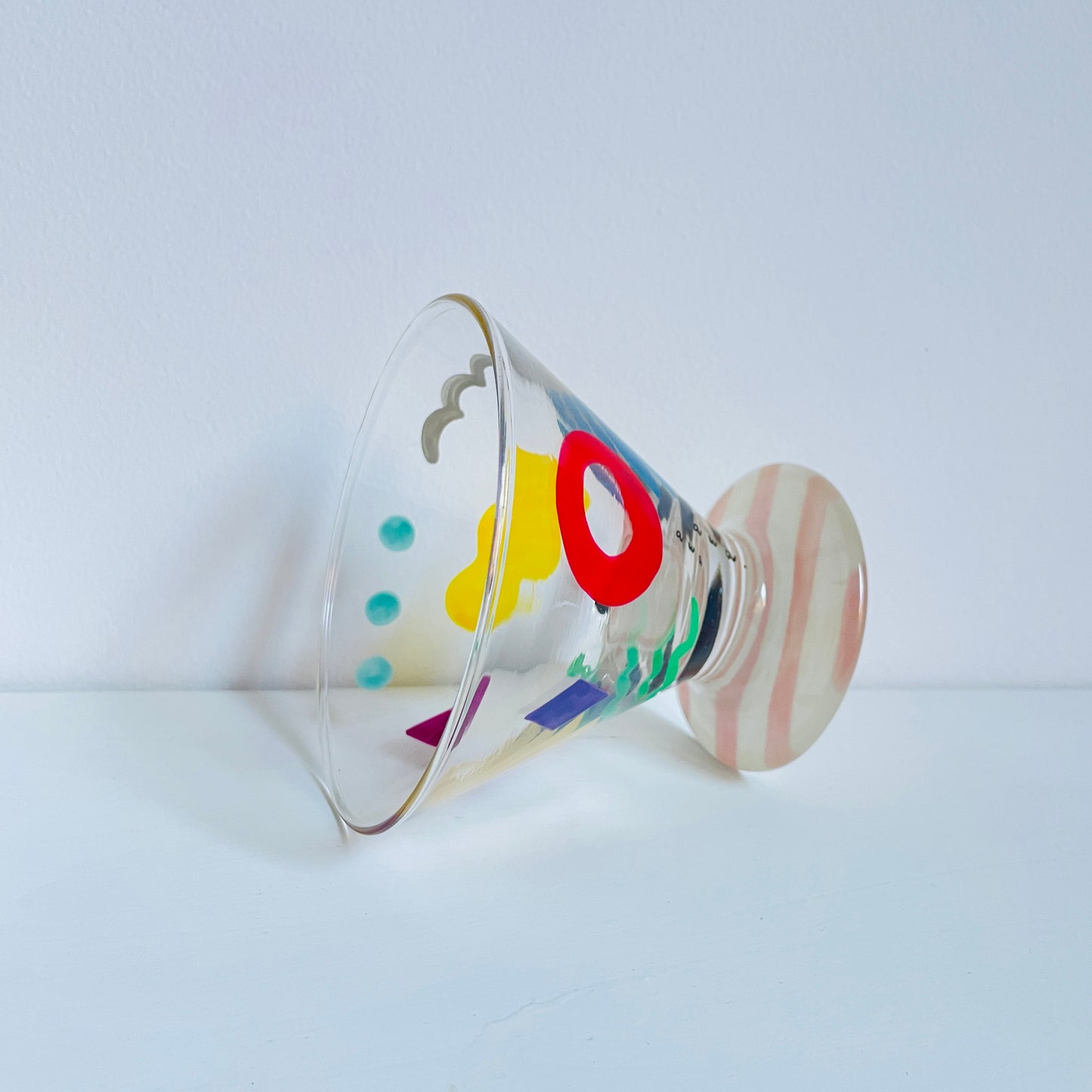 J / Dessert Glass / Geometric (stripe)