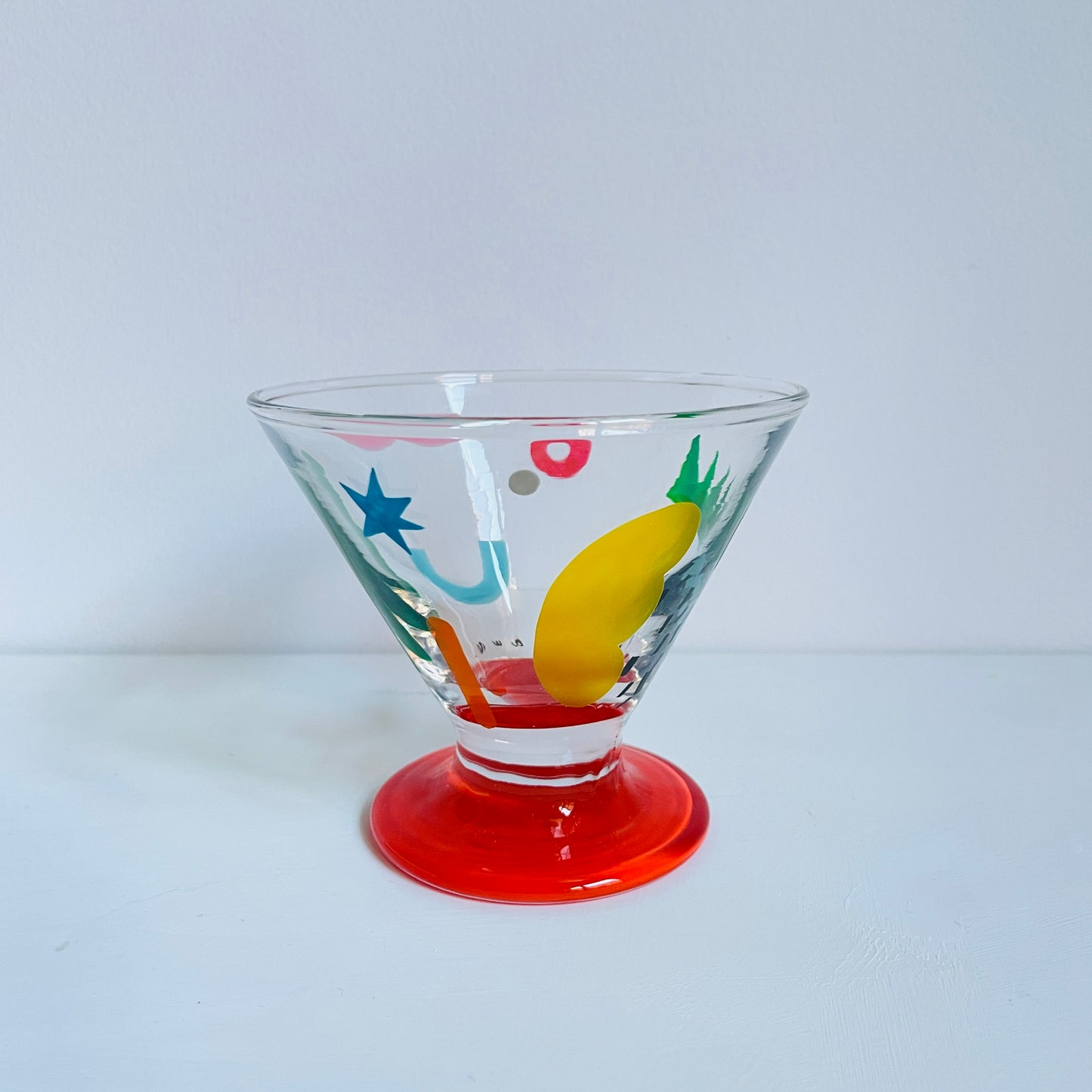 J / Dessert Glass / Geometric (vermilion)
