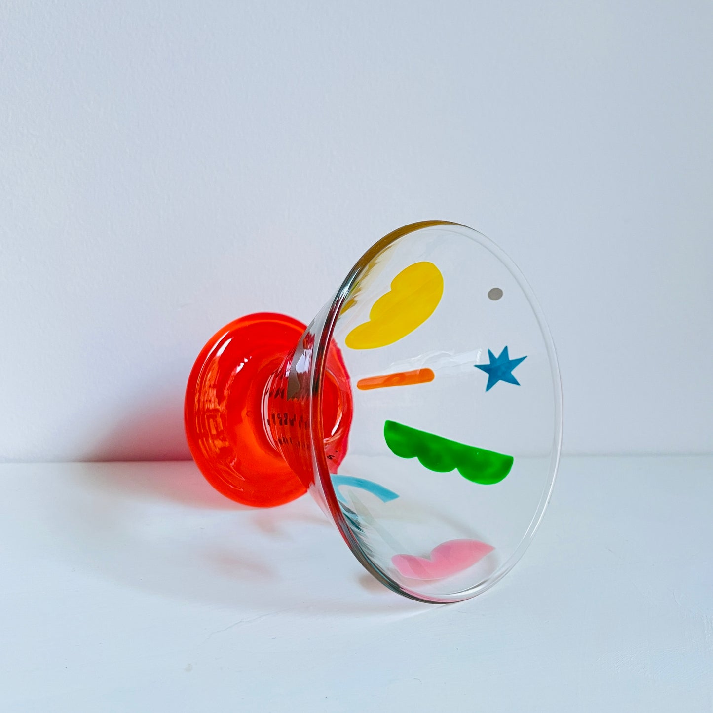 J / Dessert Glass / Geometric (vermilion)