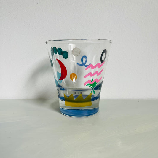 1 / Old-Fashioned Glass /Geometric Pattern (Blue)