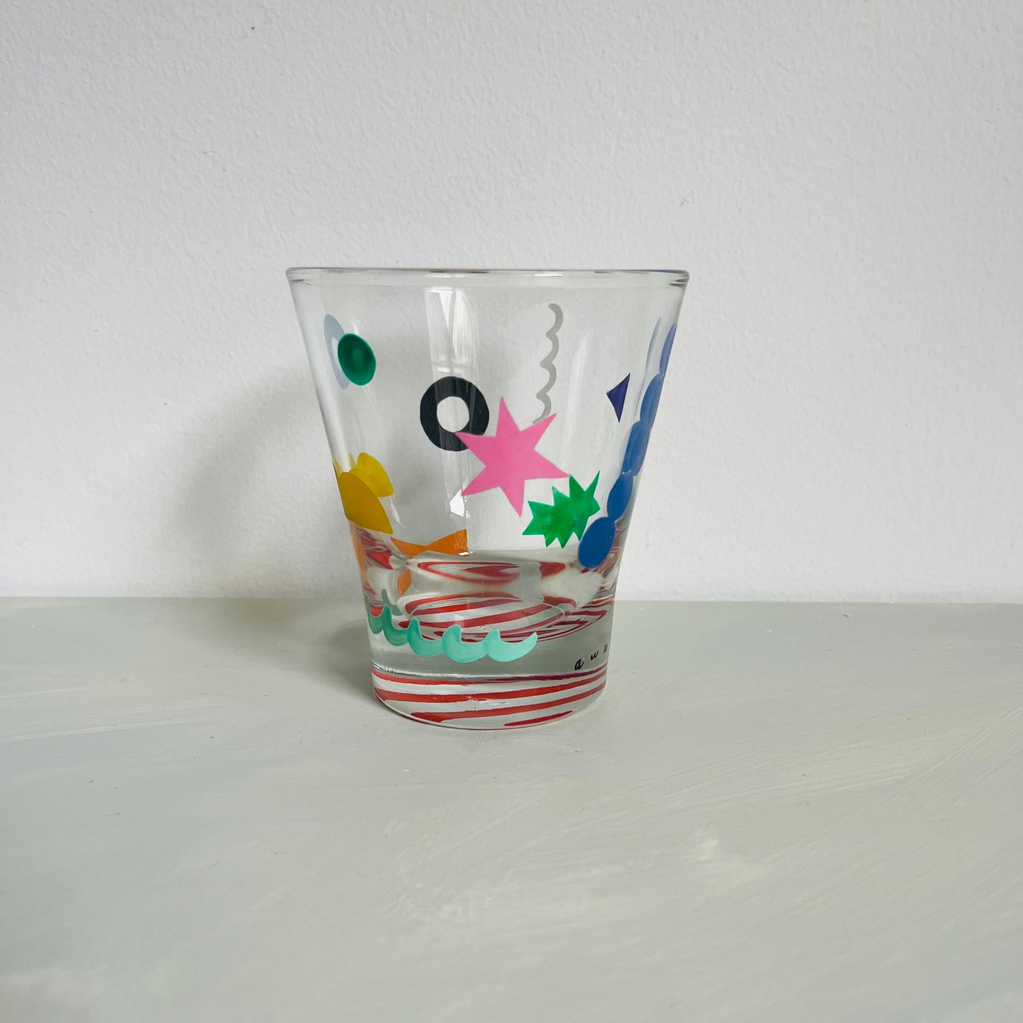 1 / Old-Fashioned Glass /Geometric Pattern (Stripe)
