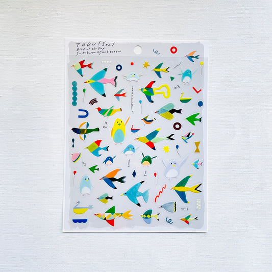 0.Clear Sticker TOBU! - Bird of the Day -